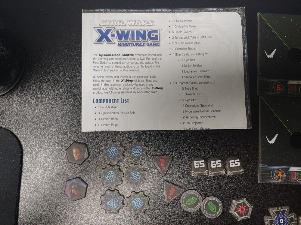 X-Wing Miniatures 1.0 Upsilon-Class Shuttle Parts No Hull