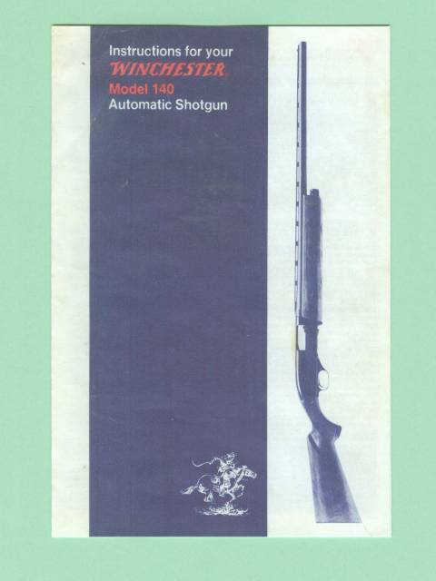 Winchester Model 140 Owners Manual Reproduction