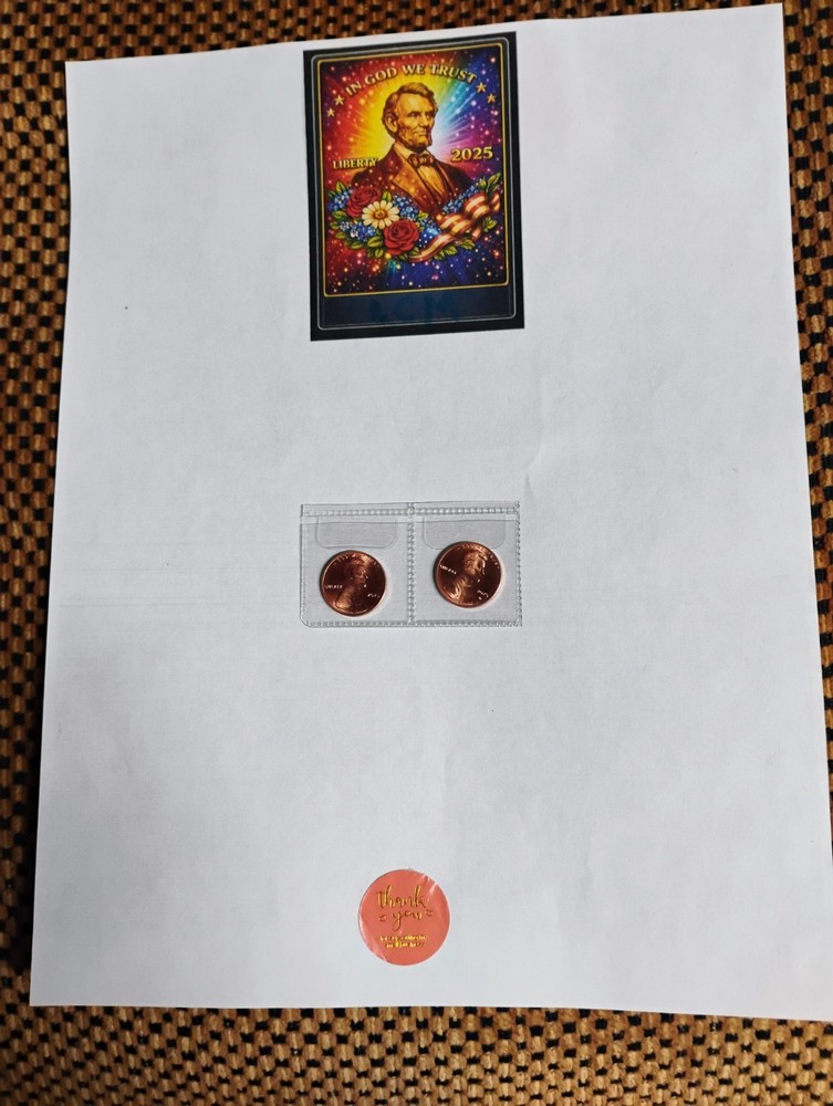 2025 P&D Lincoln Shield Cent Uncirculated US Mint 2-Coin Set