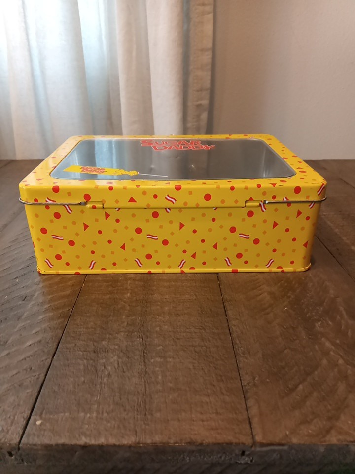 Sugar Daddy Metal Lunchbox Tin See-Through Front