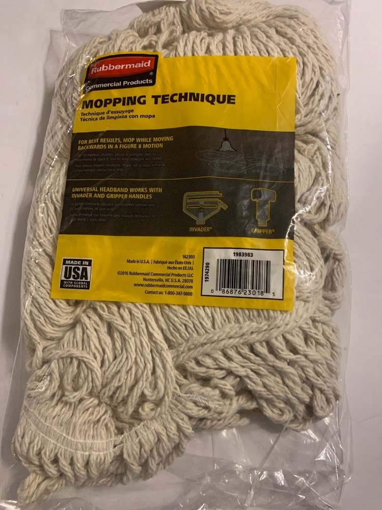 Rubbermaid #24 Looped End Mop Head Refill Replacement Floor Cleaner String Yarn