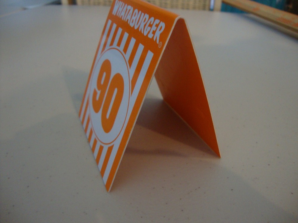Whataburger Restaurant Tent Table Number #90