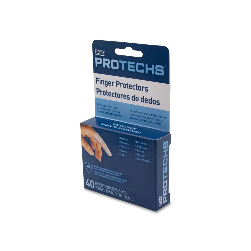 Protechs Finger & Toe Cots - Durable 40 Count Set for Everyday Wound Care