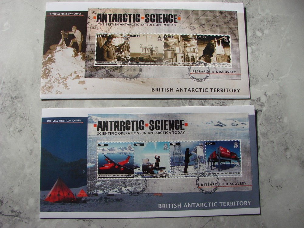(V3172) British Antarctic Territory 2011 ANTARCTIC SCIENCE  2  FDC's