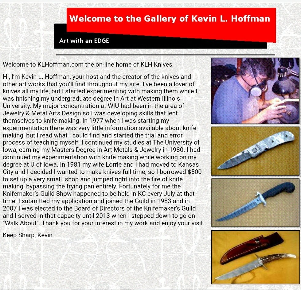 Kevin Hoffman Custom Knife Titanium Micarta