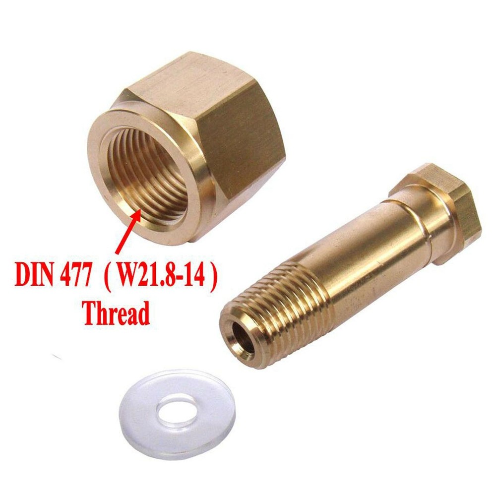 Durable Hex Nut &Nipple with Washer Carbon Dioxide Regulator Hardware Tool