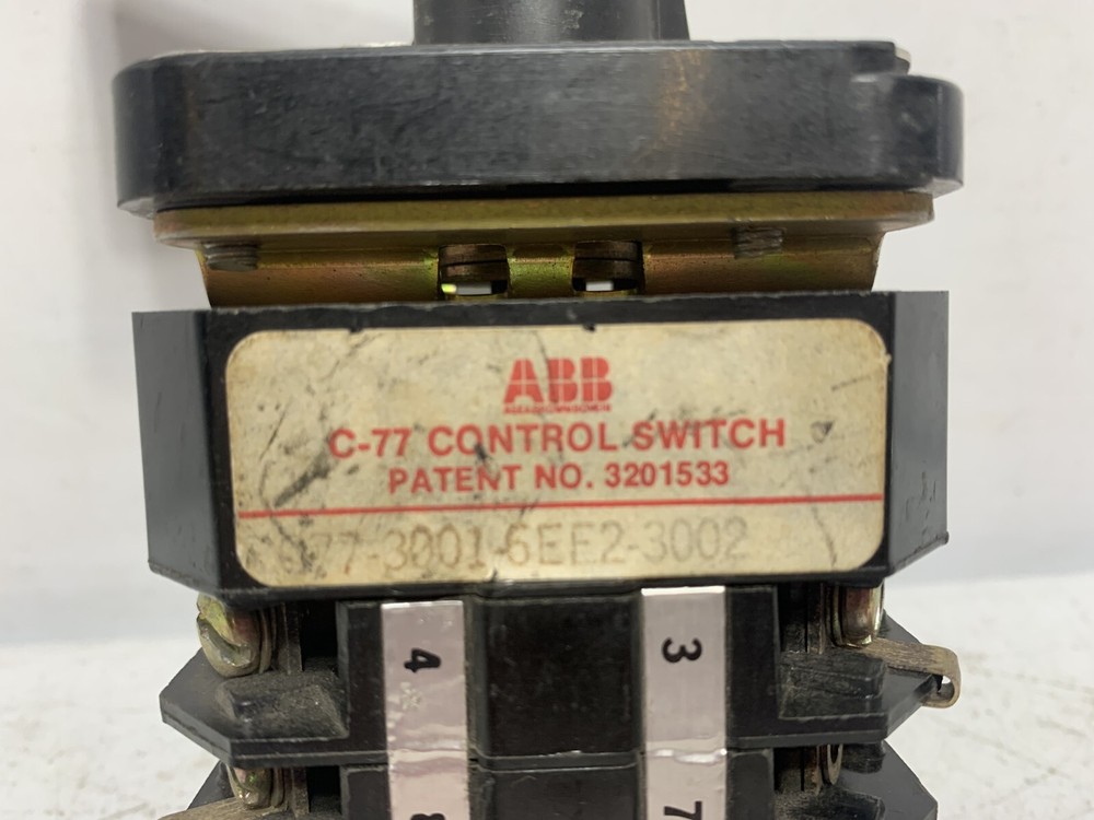 ABB C77-3001-6EF2-3002 Rotary Cam Control Switch Voltmeter
