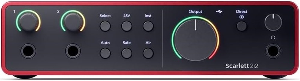 Focusrite Scarlett 2i2 4th Gen Studio Bundle: Pro Tools & Mic Setup
