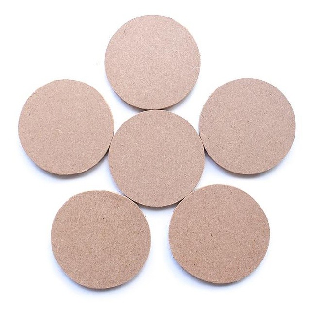 Little Birdie MDF Shape Round 6/Pkg-5.7Cm - 6 Pack