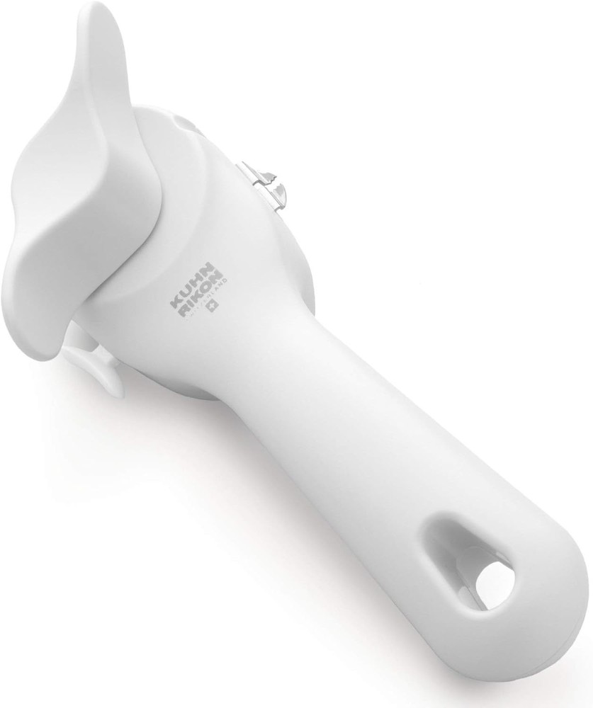 Can Opener White Plastic Effortless Safe LidLifter Ring-Pull Kitchen Tool