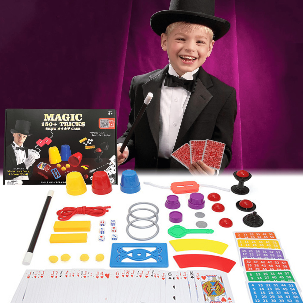 Magic Tricks for Kids Magic Kit with 200+ Tricks Beginner Set Ages 5+