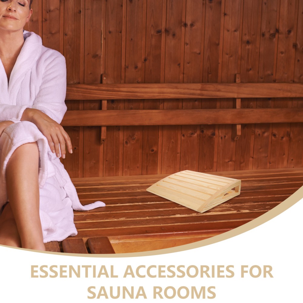 Sauna Neck Pillow: Solid Wood Headrest For Sweat Steaming Room, Solid Wood