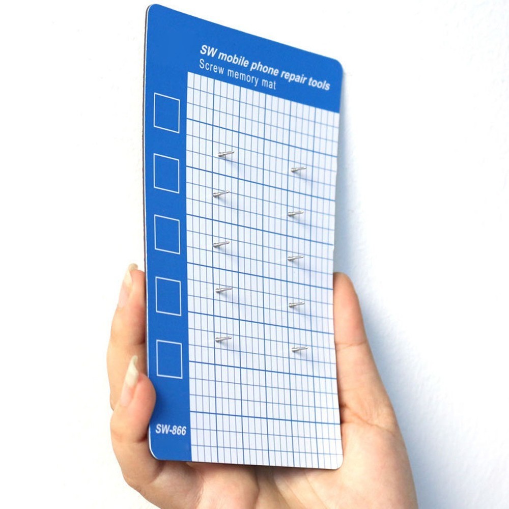 Compact Blue Magnetic Mat 145x90mm Screw Memory Pad for Easy Screw Placement