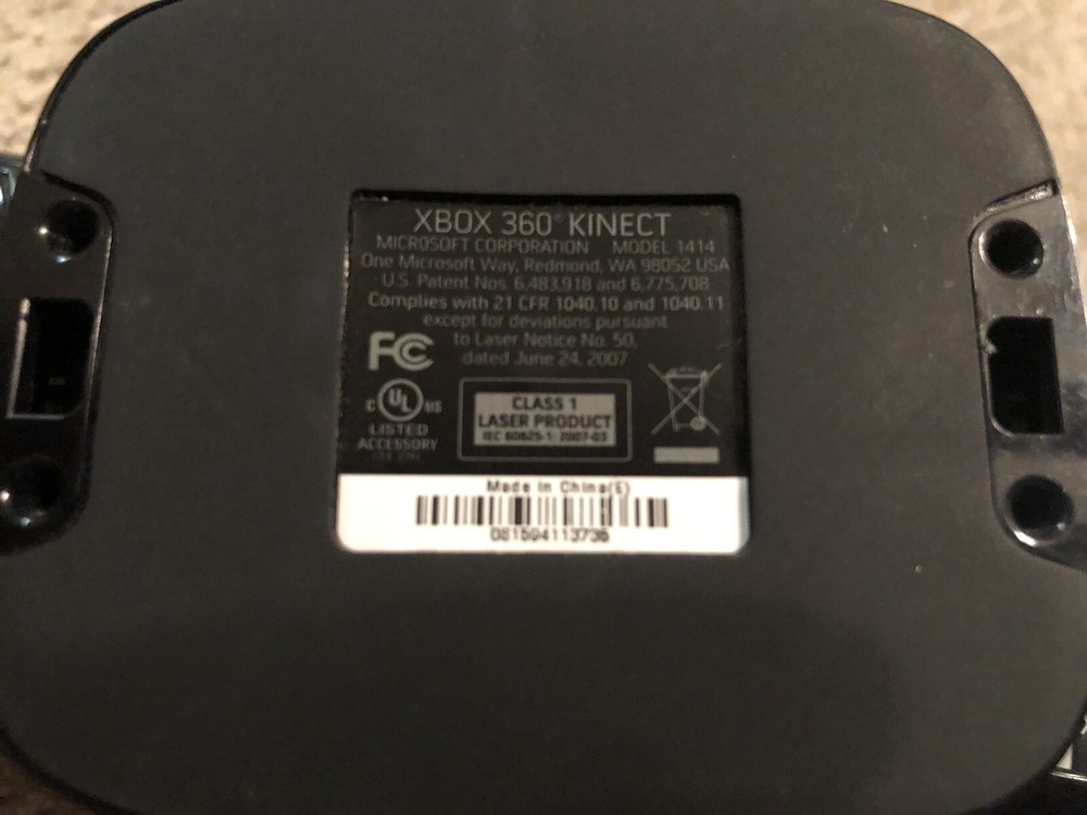 Microsoft Xbox 360 Kinect Connect Black Sensor Bar Only Model # 1414