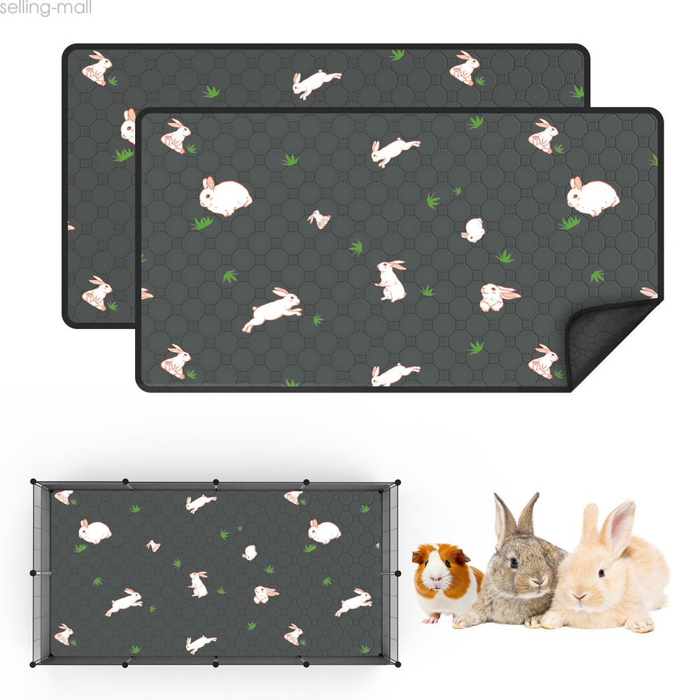 Waterproof Guinea Pig Cage Liners Pee Absorbent Bedding Pads for Small Animals