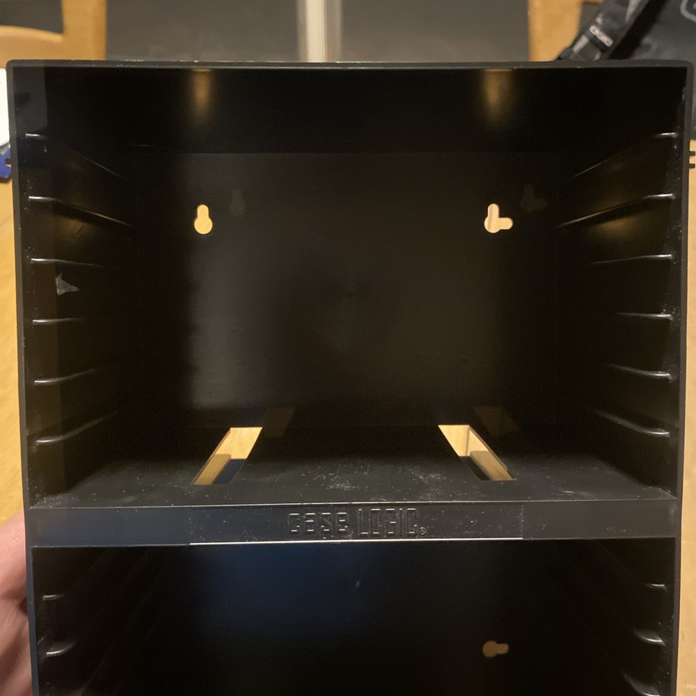 Case Logic 14 DVD Hard Plastic Storage Rack Wall Mount Holder Black