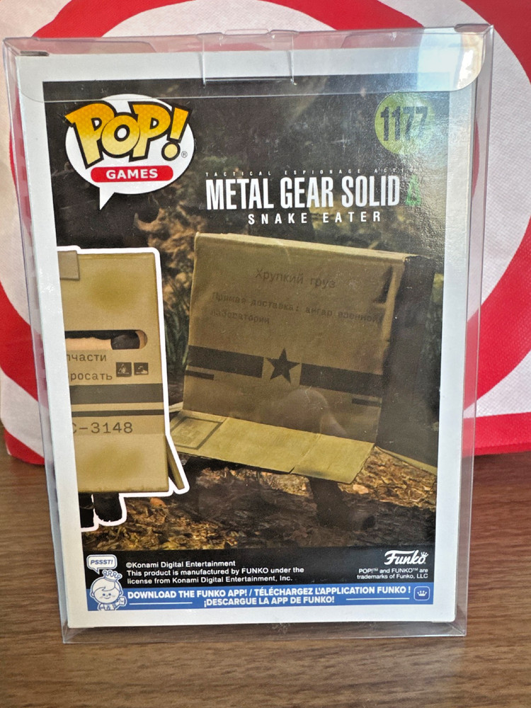 Funko Pop! Metal Gear Solid 1177 Snake In Box GameStop Exclusive + Protector