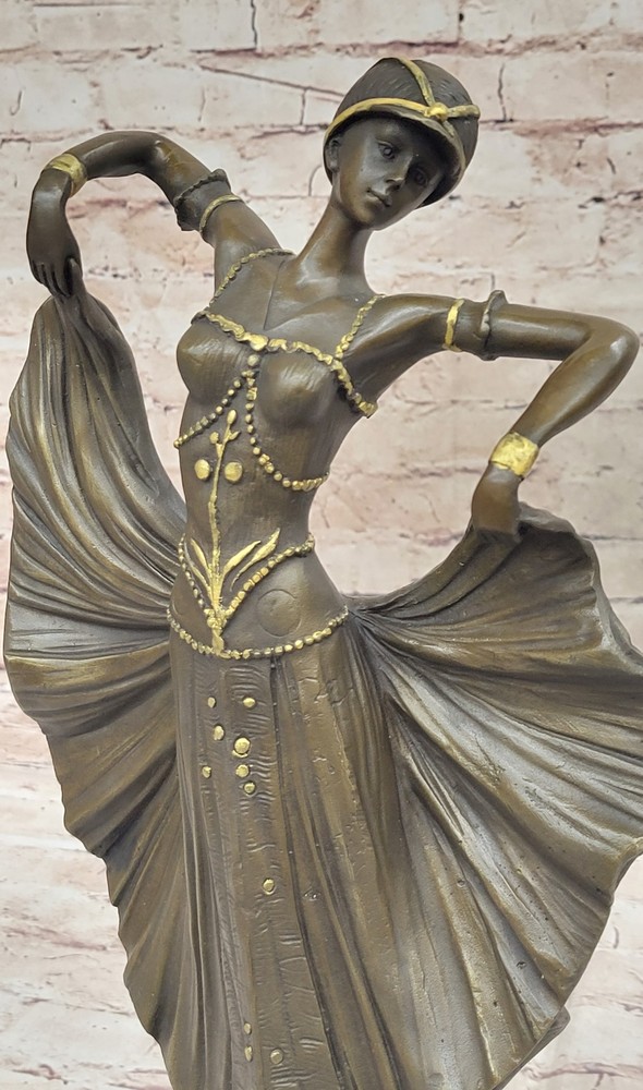 Art Deco Chiparus Bronze Sculpture | Elegant Dancing Figure | Handcrafted Collec