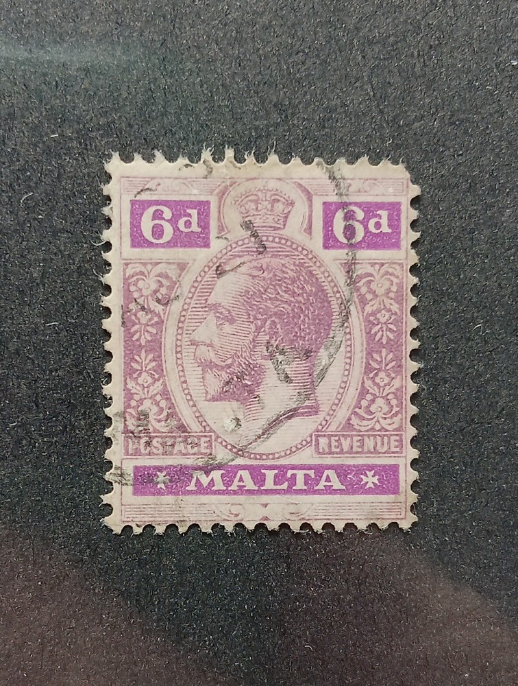 Malta Stamps Scott #58 Pulled Right Corner Perf . CV.23.00