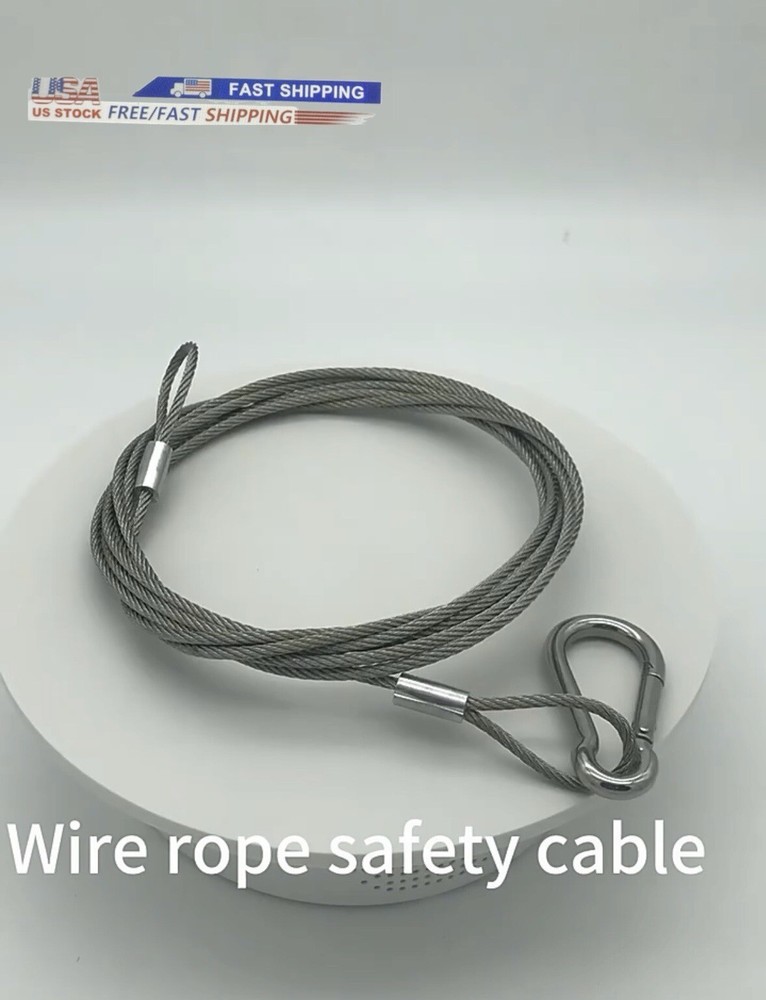 100 Stage Light Safety Cables 47”, Stainless Steel Security Cable.Multi Use