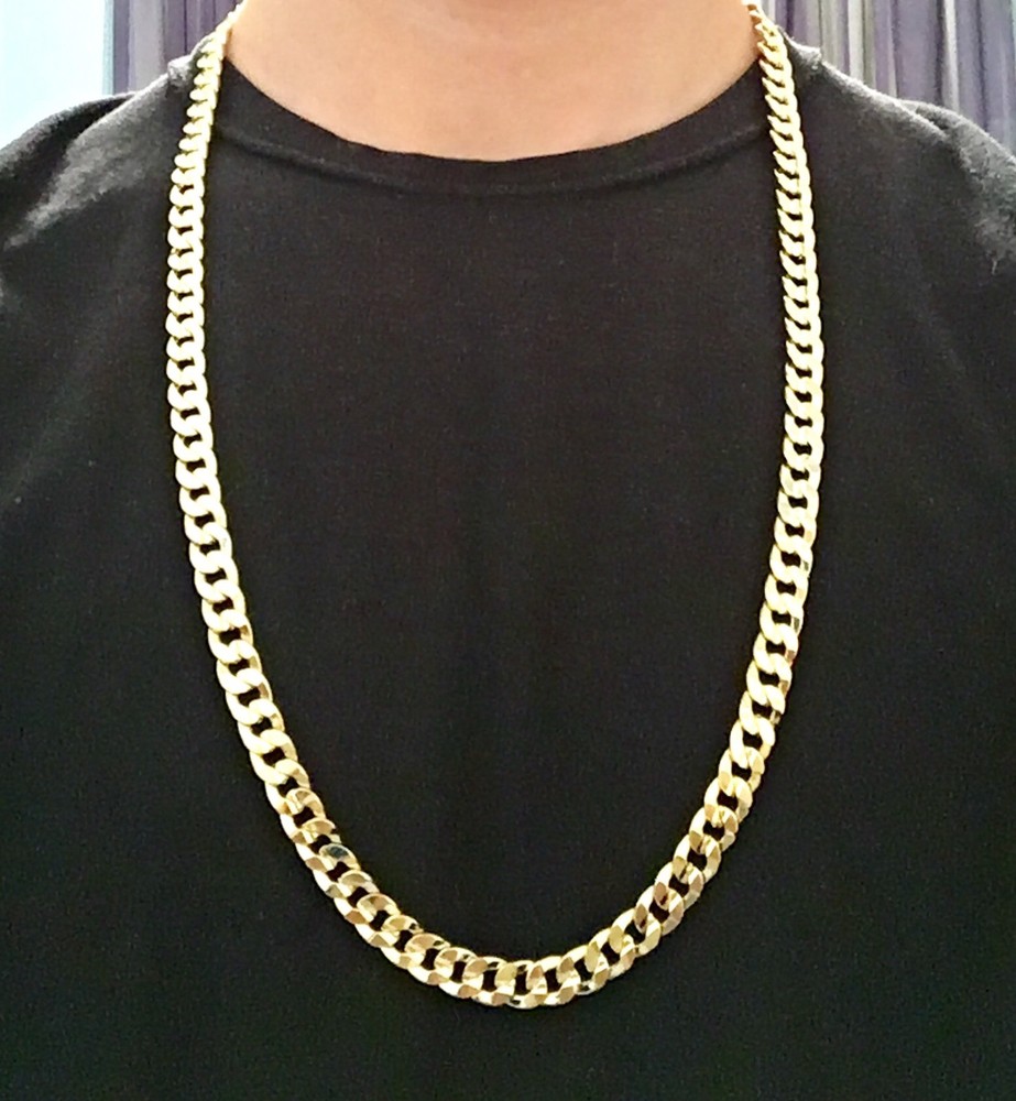 Gold Chain 14k Gold Cuban Link 30in 10mm