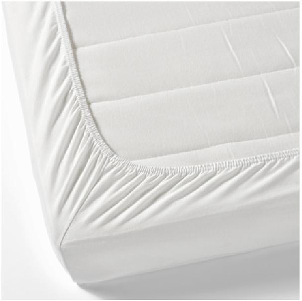 Elastic All Around 1 Fitted / Bottom Sheet, White Solid, 600 TC Egyptian Cotton