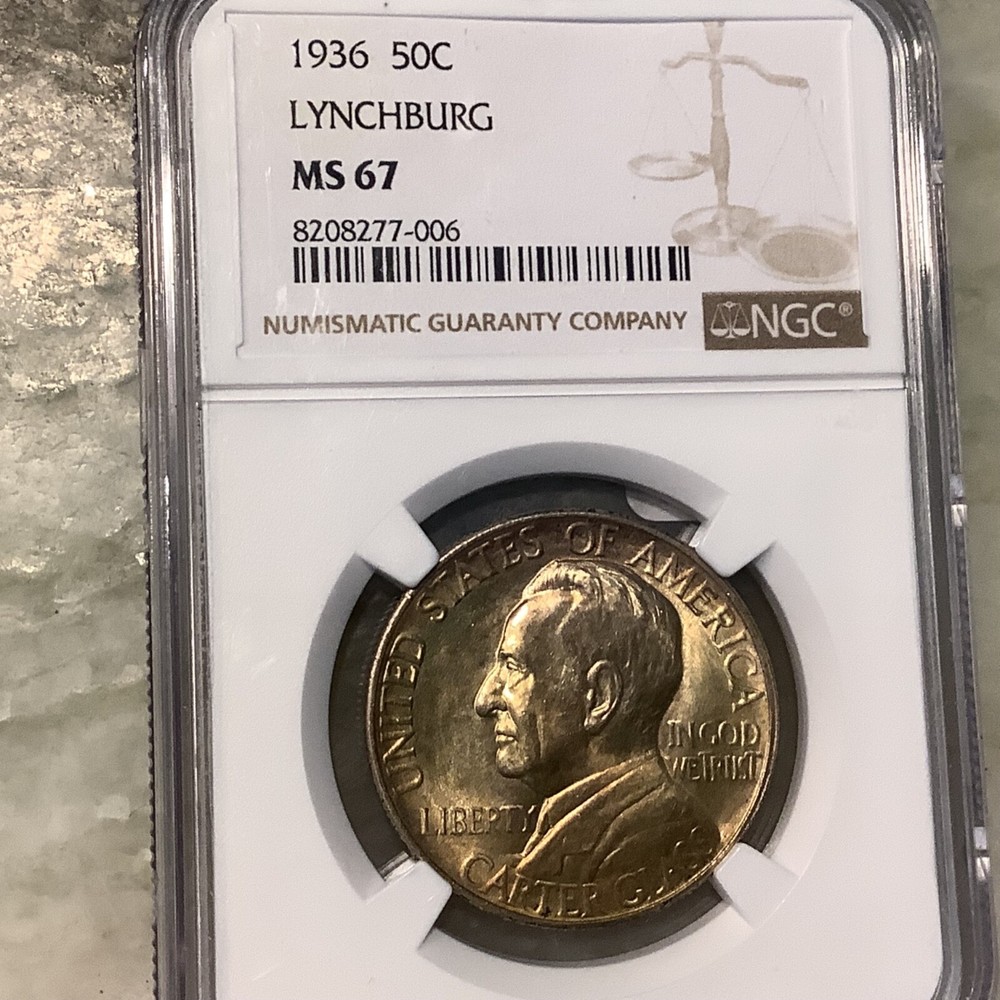 1936 Lynchburg Silver Commemorative Half Dollar MS67