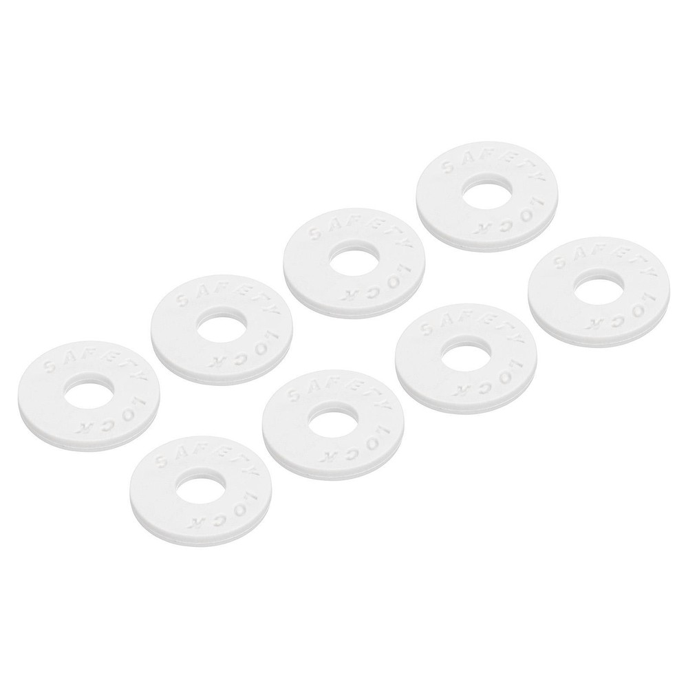 8 Pack Strap Blocks Silicone Rubber Strap Block White for Guitar Strap Button
