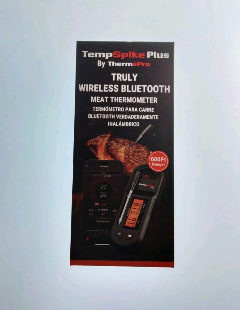 TempSpike Plus ThermoPro 600FT Bluetooth Wireless Meat Thermometer