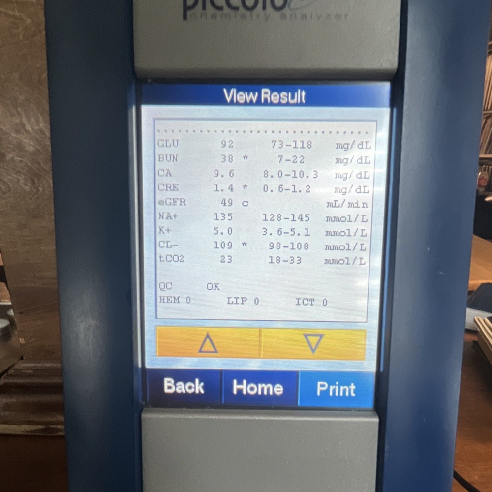 Abaxis Piccolo Xpress Chemistry Analyzer, working, latest firmware no printer