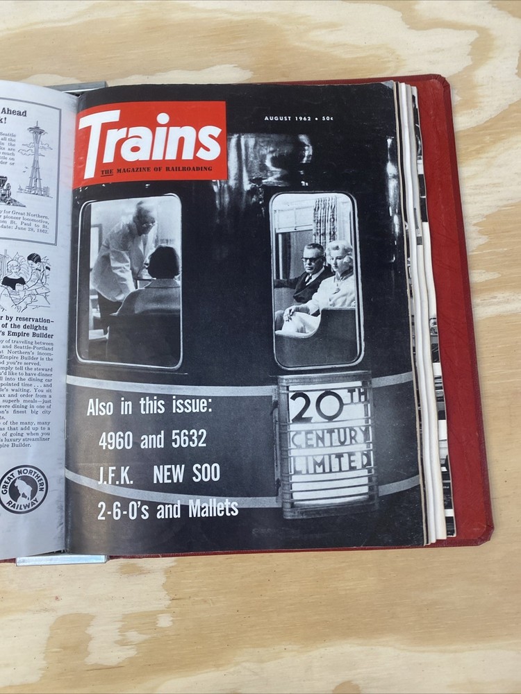 Trains Magazine 1962 Full Set Binded
