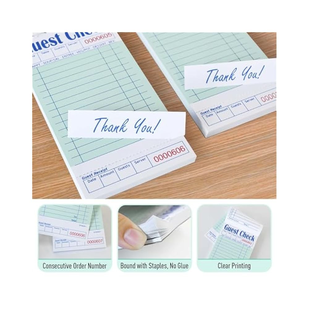 50-Sheet Restaurant Server Order Pads