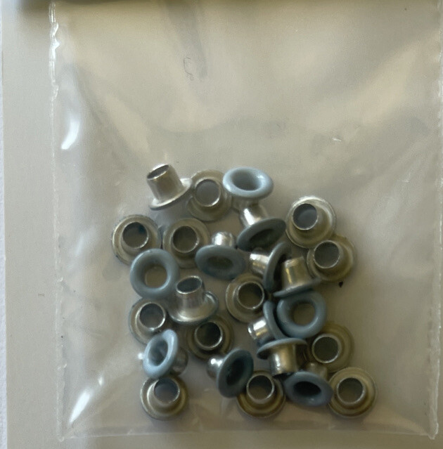 BUBBLE BLUE ROUND Aluminum EYELET (25pc)Doodlebug•Halloween •Card Making•Boy•