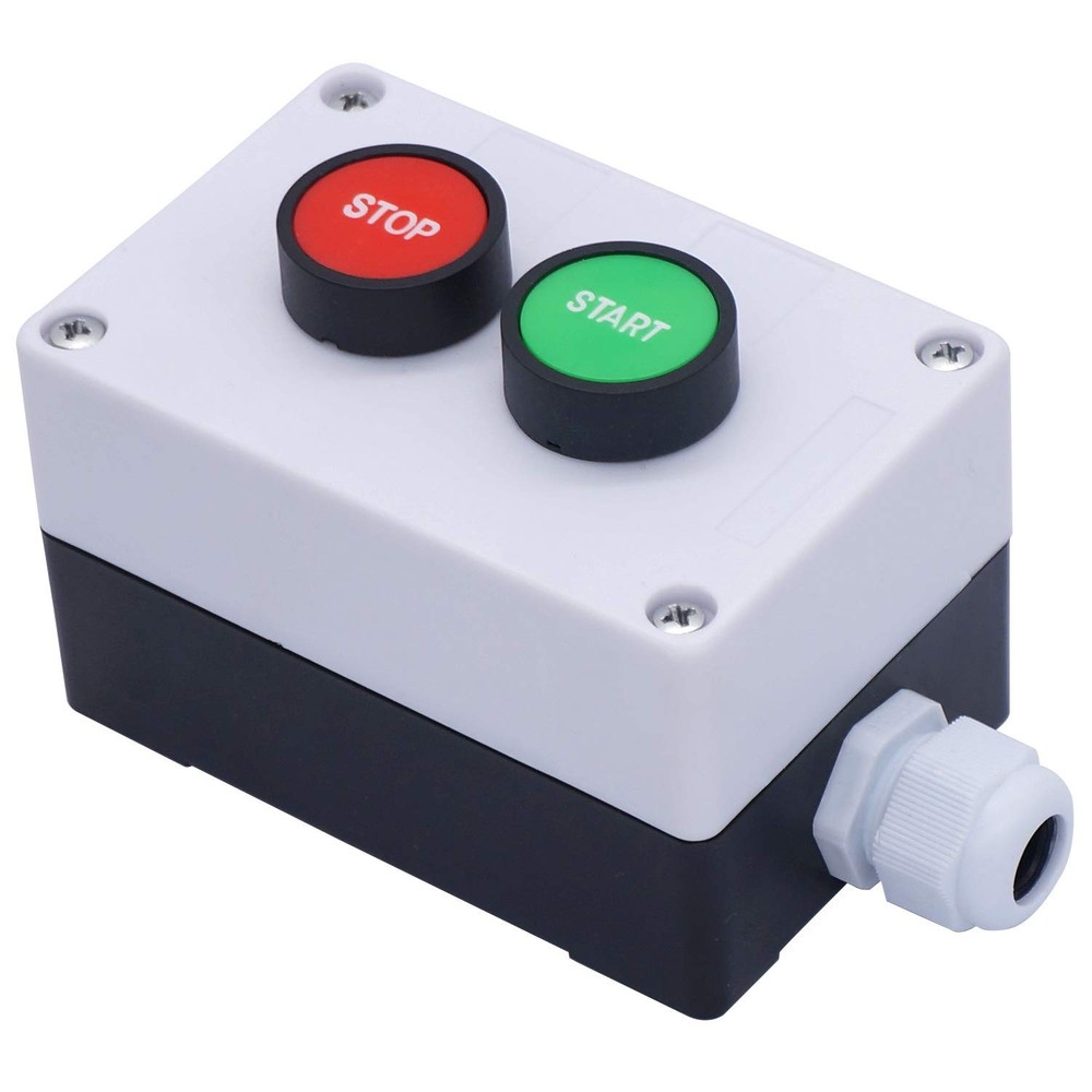 Taiss Momentary Push Button Switch Station Box Start/Stop Red A-Start/Stop