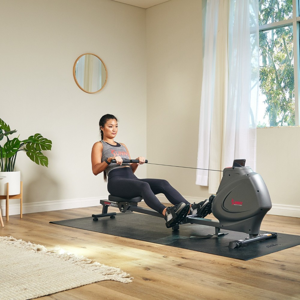 Sunny Health & Fitness Foldable Multi-Function Premium Magnetic Rowing Machine