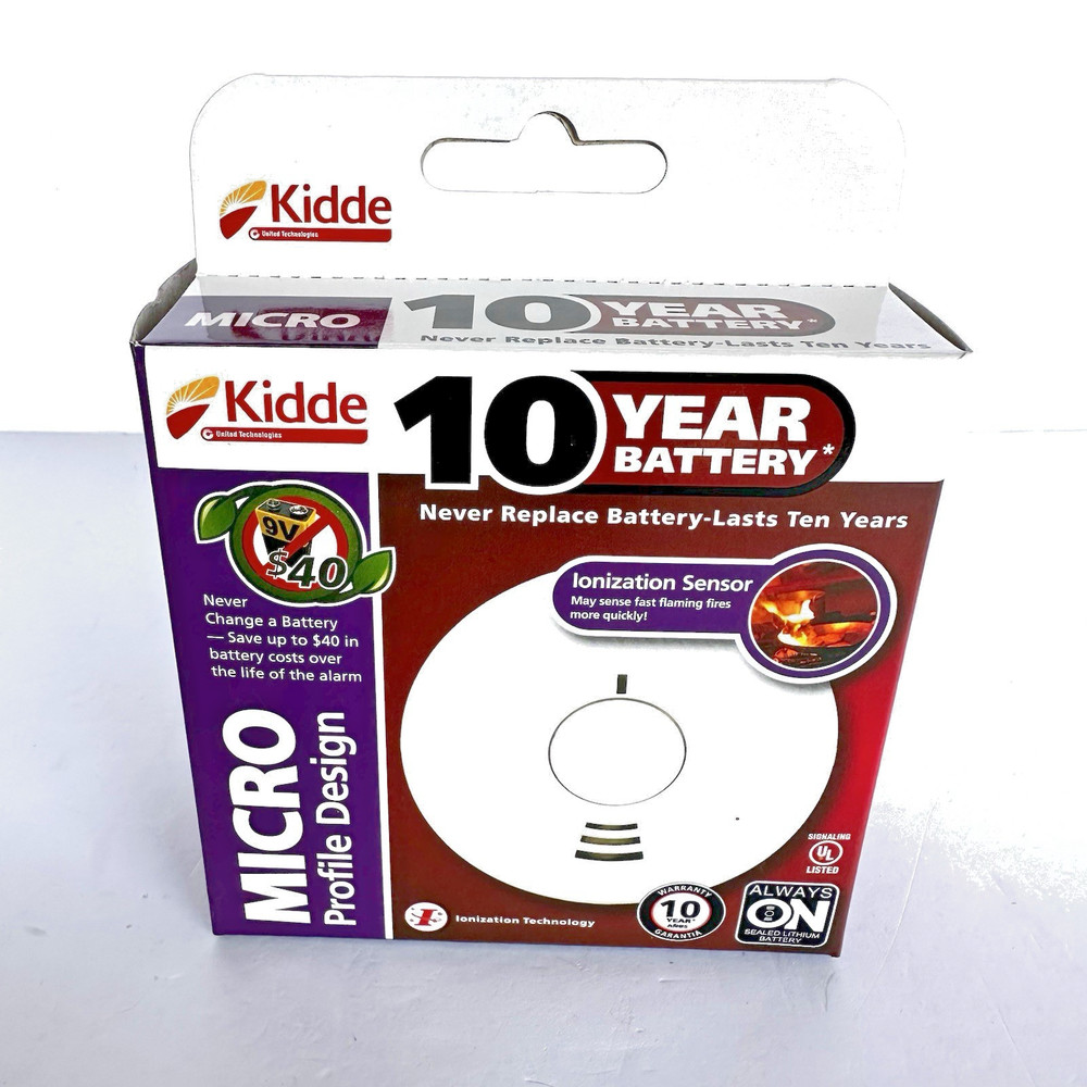 Kidde Micro Profile Ionization Sensor Smoke Detector Alarm Model i1040