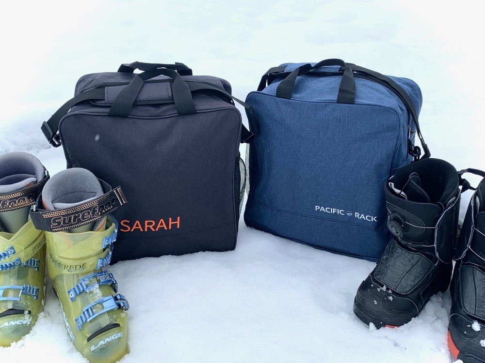 Customizable Ski and Snowboard Boot Bag - Black or Blue