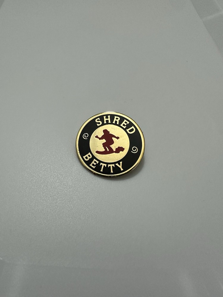 Snowboarding Shred Betty Pin