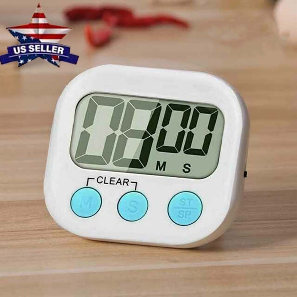 Digital Kitchen Cooking Timer Magnetic Design Loud Alarm Sound Work Study