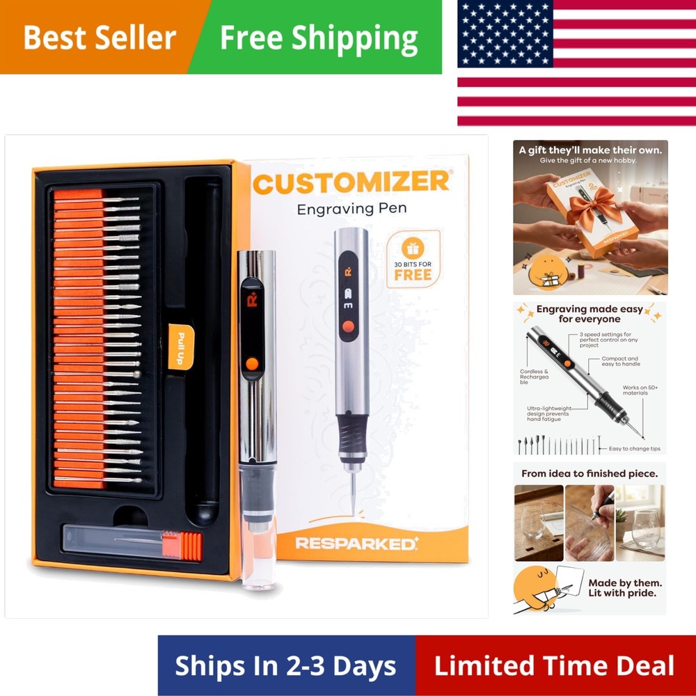 Customizer Engraving Pen Formerly Culiau: Ultimate Cordless Portable Tool for...