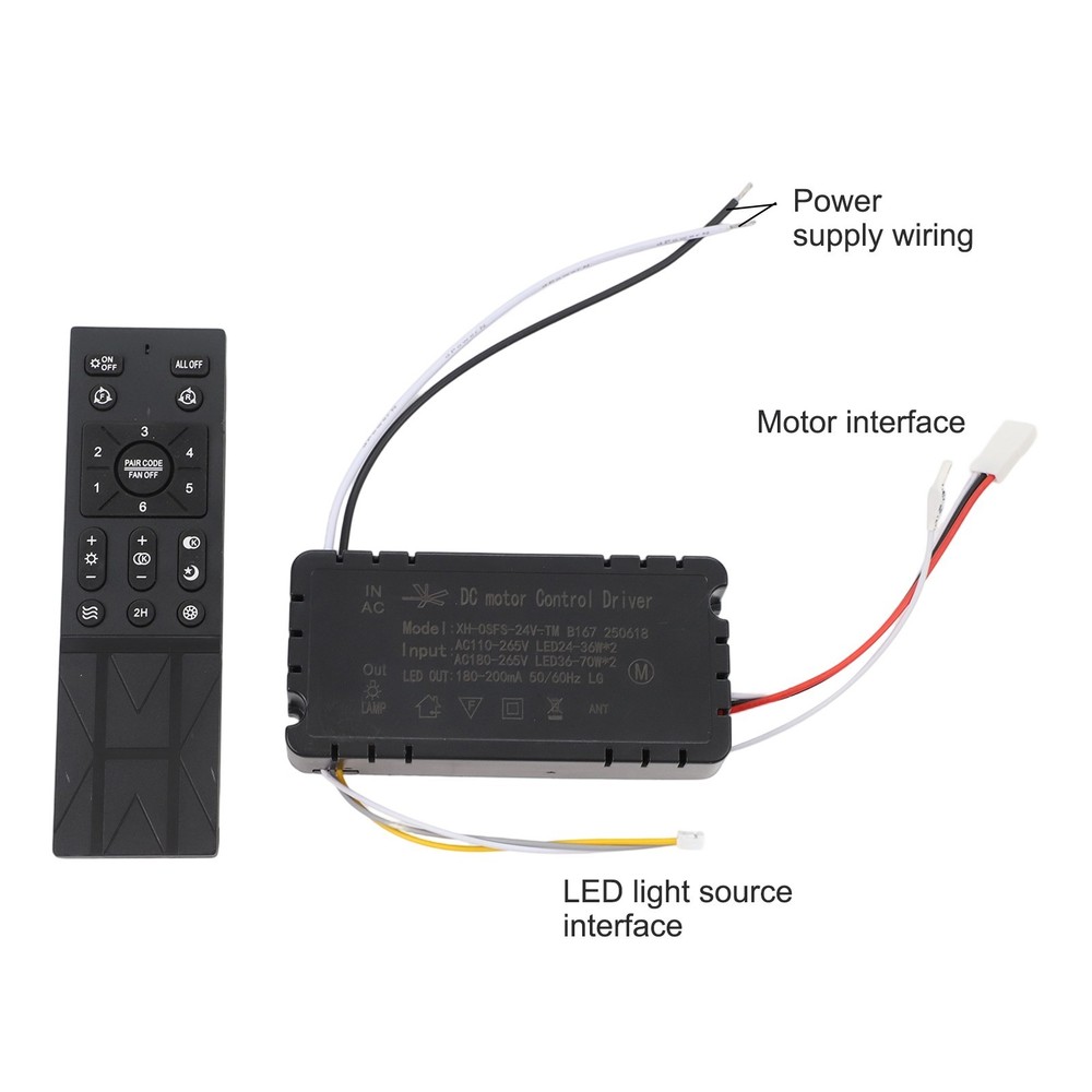 Flexible Ceiling Fan Light Remote With 6 Speed Settings And Easy Reset