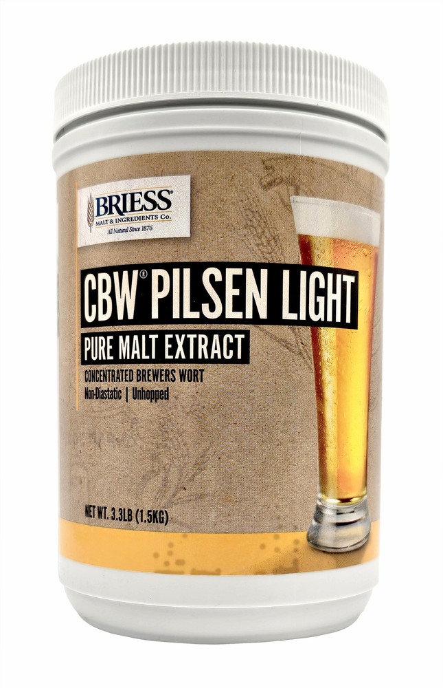 Briess CBW Pilsen Light (3.3 lb) Liquid Malt Extract for Home Brew Beer Making