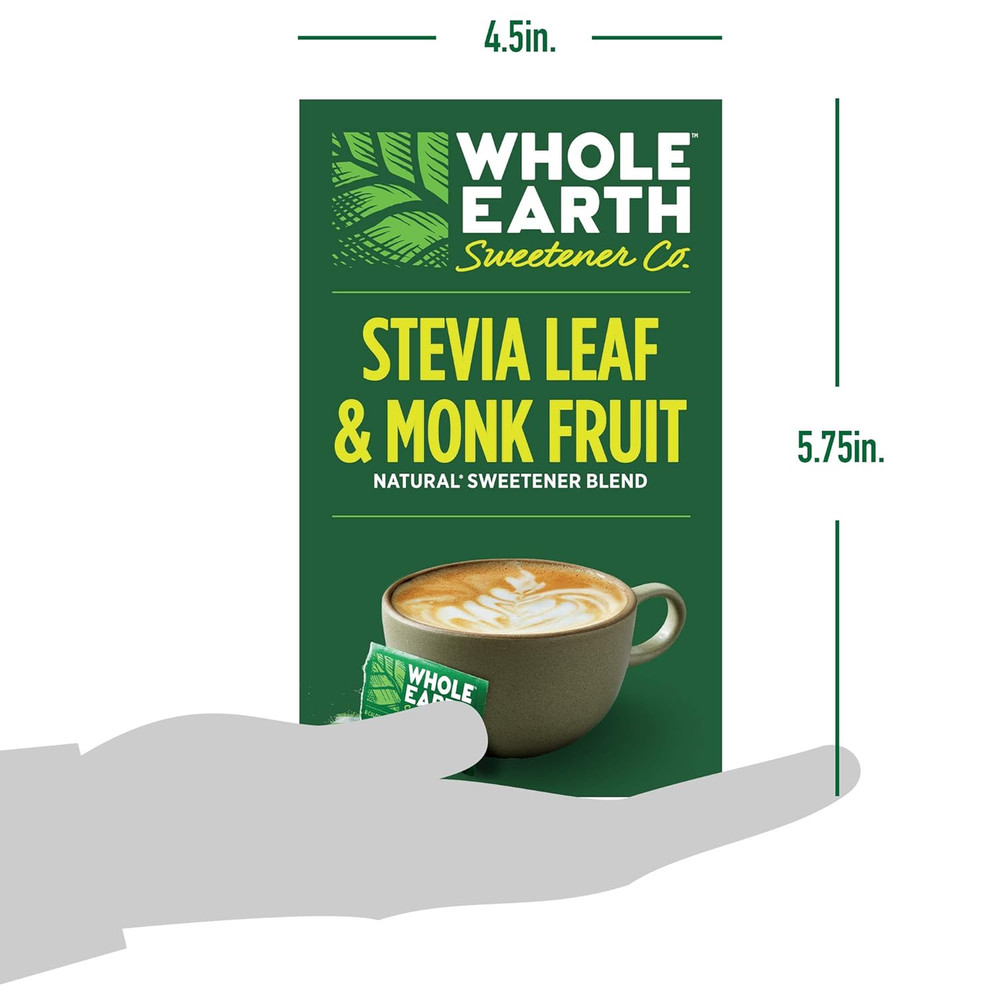 Zero Calorie Stevia Monk Fruit Sweetener 80 Packets