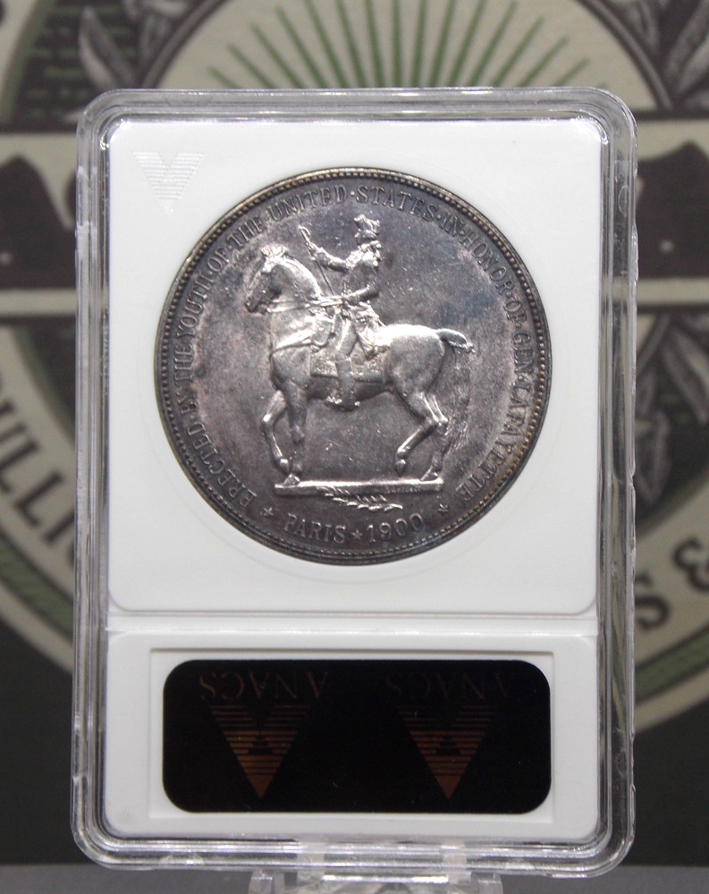 1900 Commemorative *LAFAYETTE* Silver Dollar $1 ANACS MS60 #573 Soapbox ECC&C