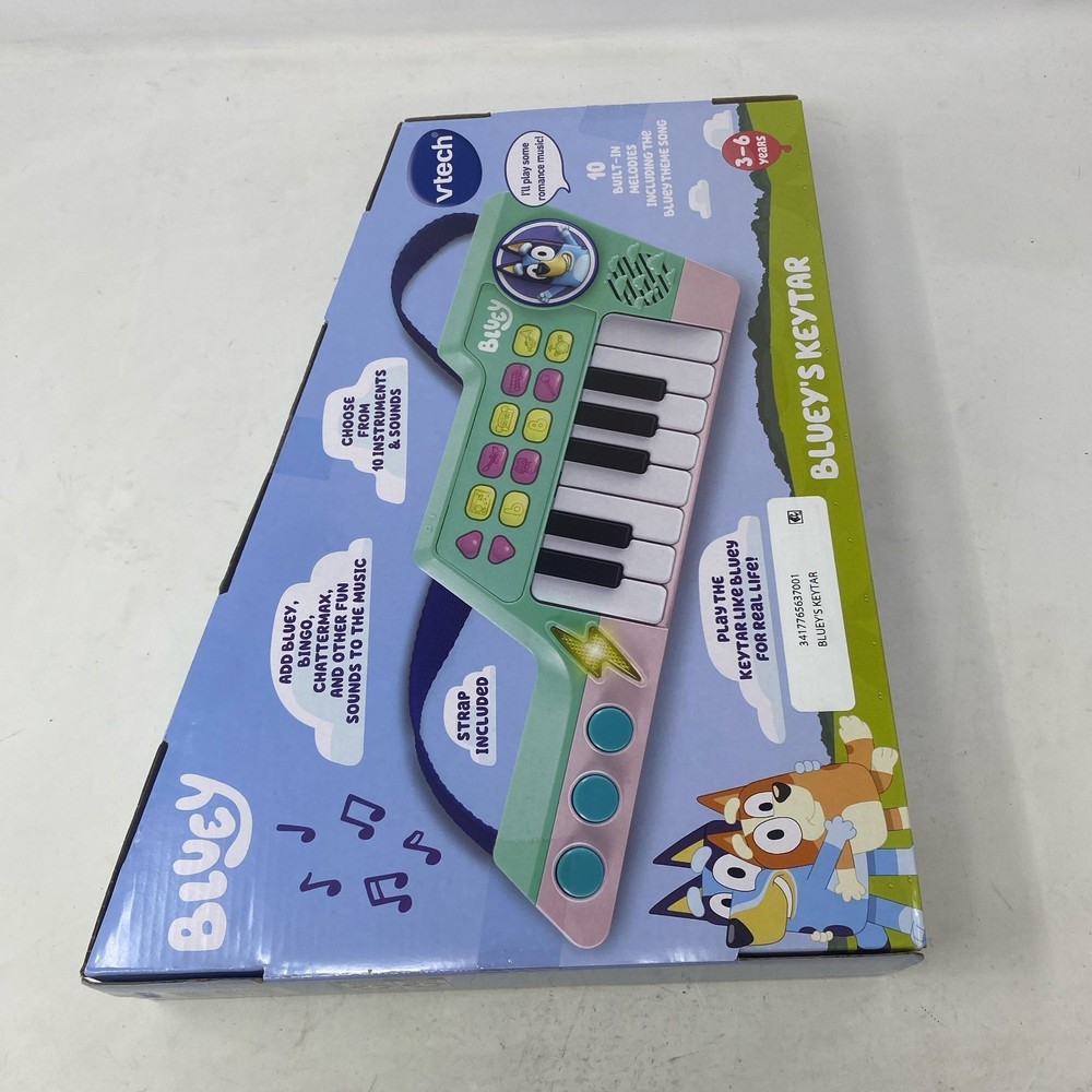 VTech Bluey Keytar Toy Keyboard, Mint/Multicolor, Ages 3-6