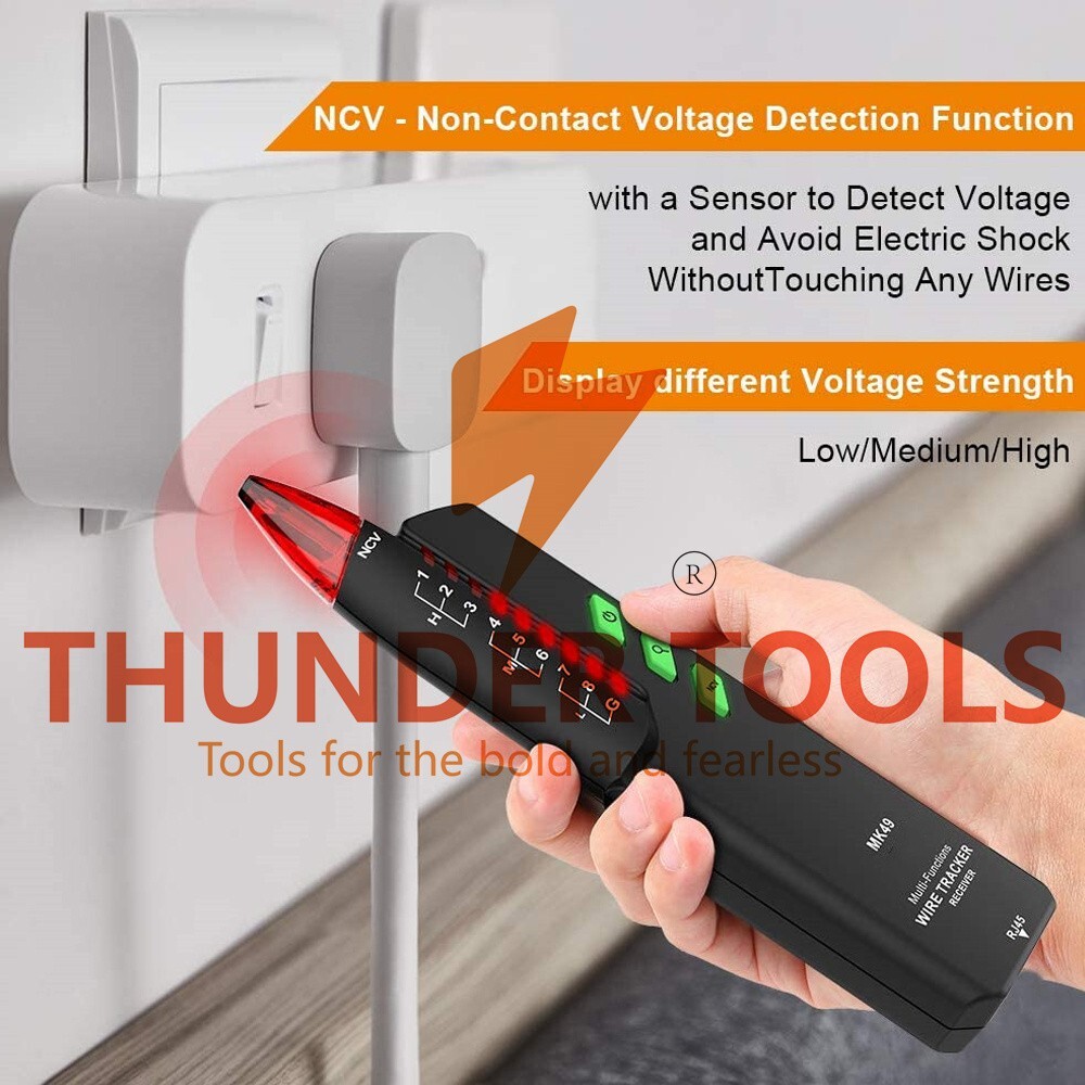 Thunder Tools Meterk Network Cable Tester RJ11 RJ45 Wire Tracker Line