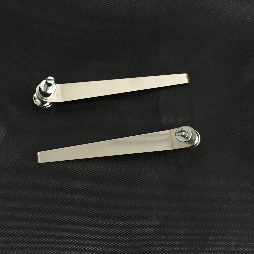 2 PCS 8.2cm Stereo Microscope Tablet Clip Slides Clip Stage Presser
