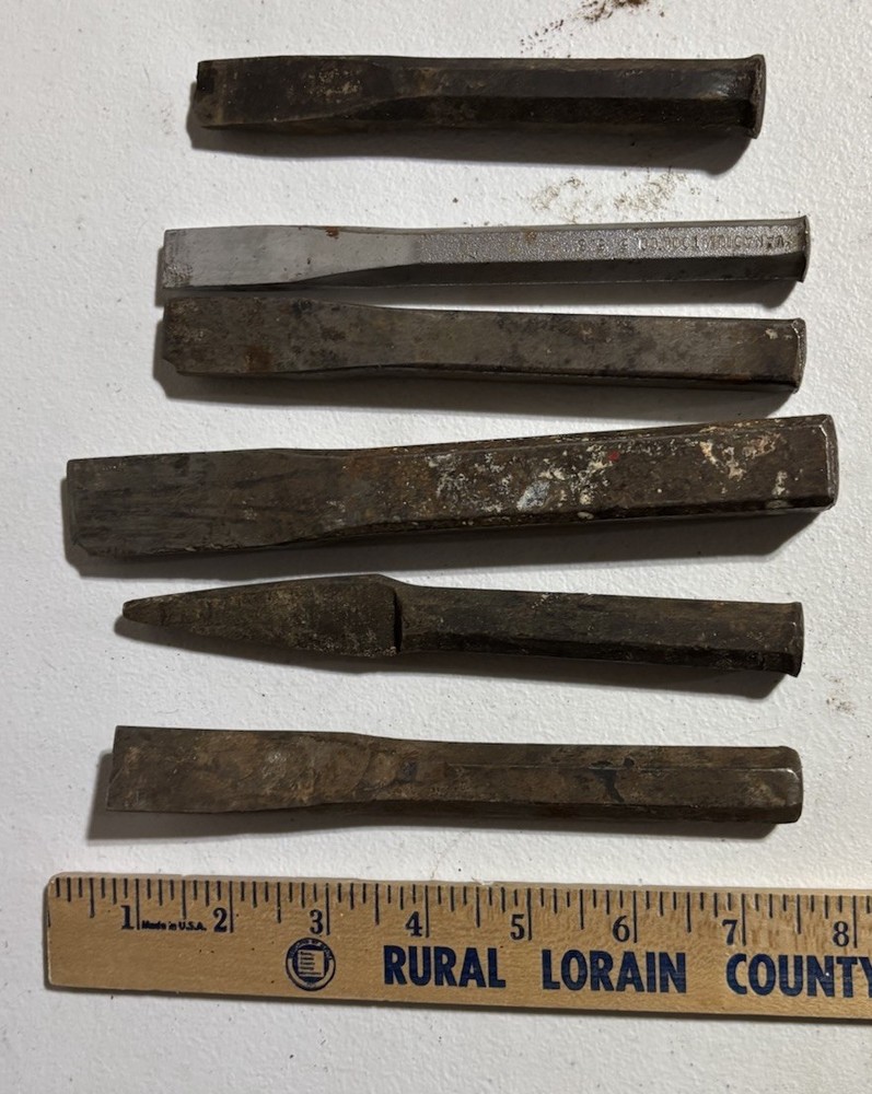 Cold Chisel Lot 6 Piece With Cape Chisel