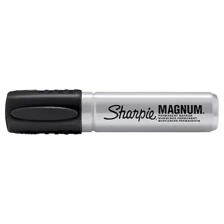 Sharpie 44001A Permanent Marker, Oversized Chisel Tip, Black, Pk12