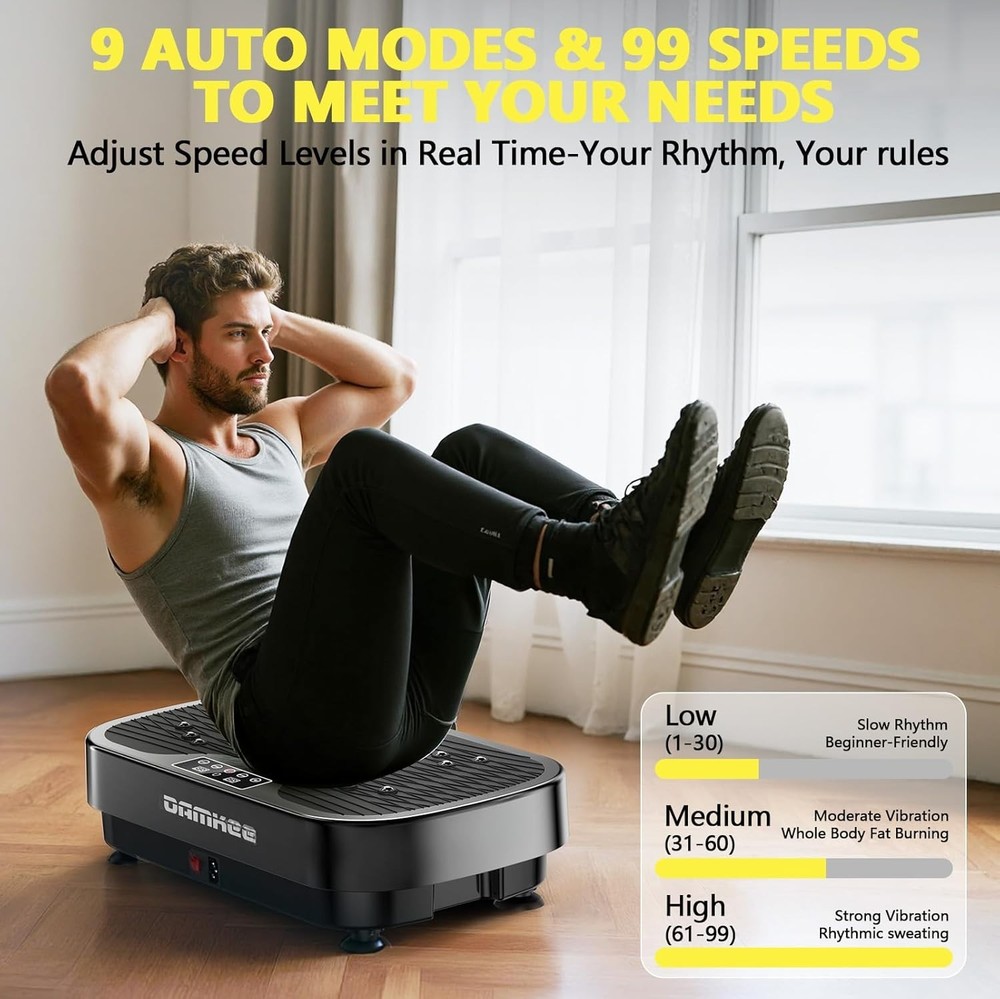 Vibration Plate Exercise Machine, 9 Modes Vibrating Platform